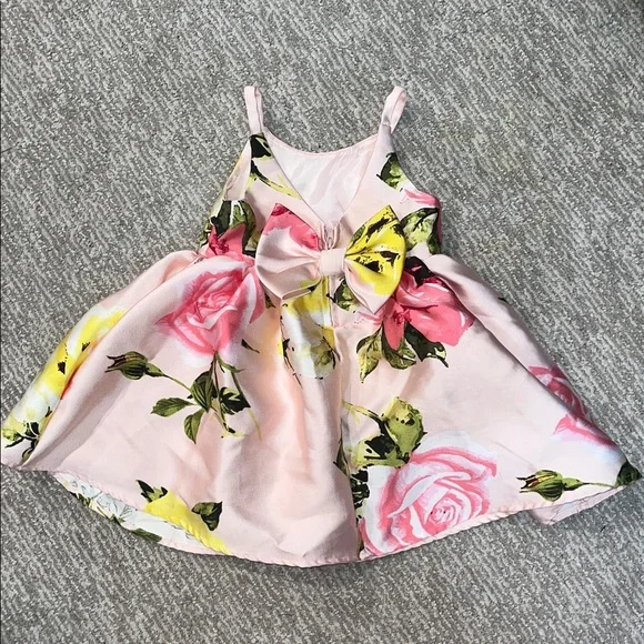 Nordstrom - Zunie Girls Size 2 Formal Floral Dress - Picture 2 of 3